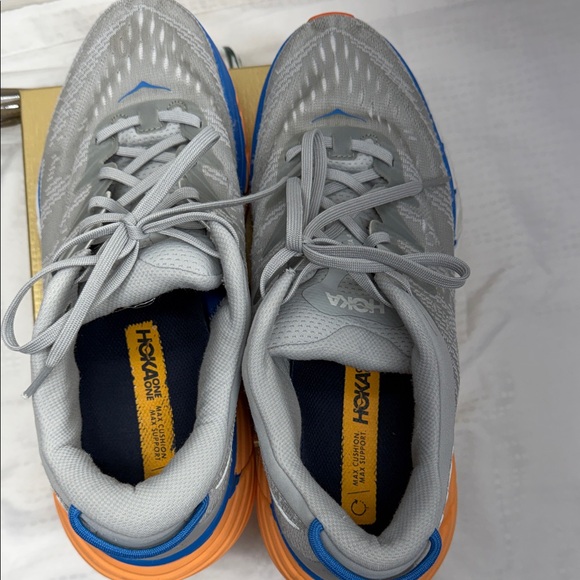 Hoka Gray Sneakers with Orange and Blue Accents - Picture 11 of 15